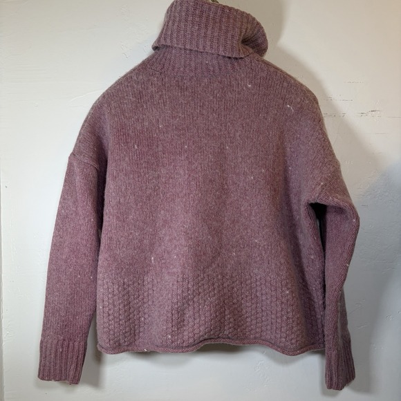 Madewell Purple Mauve Merino Wool Blend Women's XS Turtleneck Sweater - Picture 5 of 10